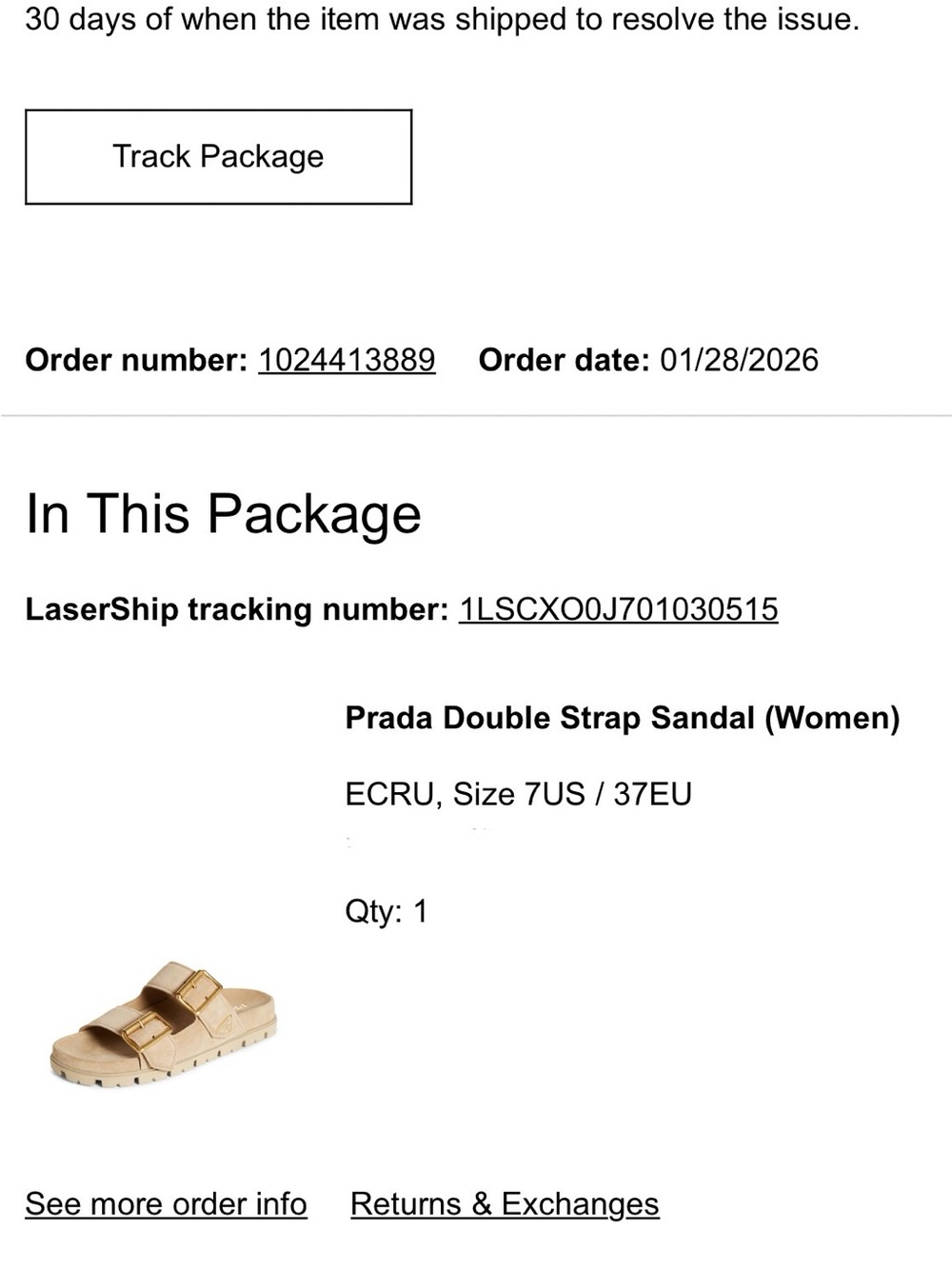 Prada Beige Suede Double-Buckle Slide Sandals with Gold Hardware - Picture 7 of 7